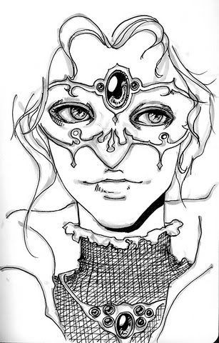 Carnevale disegno maschera