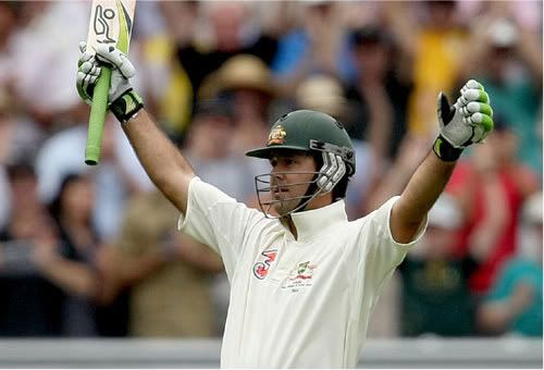 Ricky Ponting reaches his 37th Test hundred