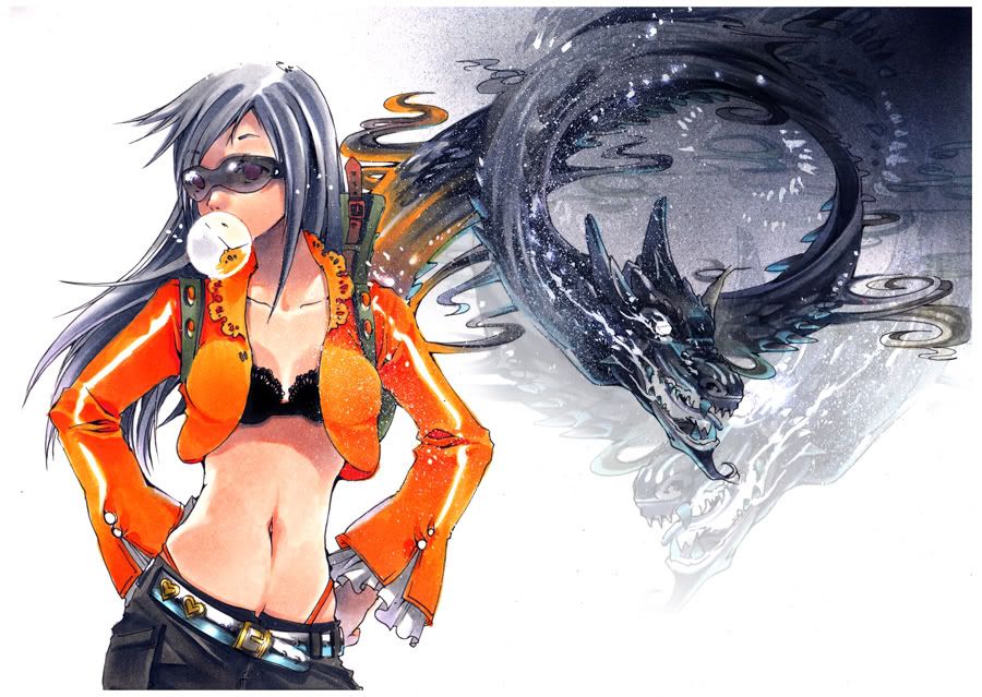 Dragon Girl in Orange Pictures, Images and Photos