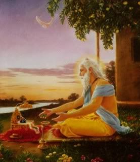 Advaita Acharya worships the Lord