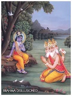 Brahma prays to Krishna