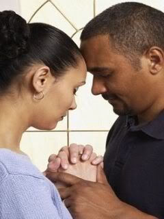 Couple praying together