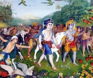 Krishna, Balarama with cows and gopas