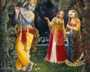 Krishna attracts the Gopis