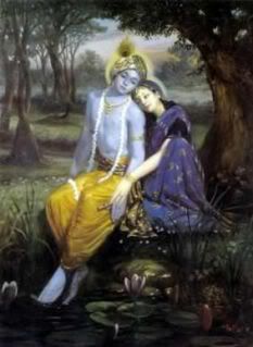 Radha and Krishna in love