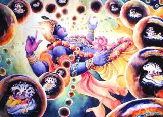 Maha Vishnu with creation