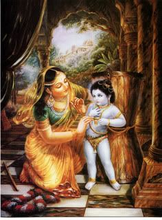 Yashoda tries to bind Krishna
