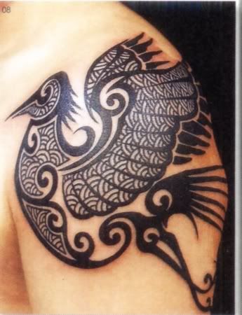 Peacock unique tribal tattoo