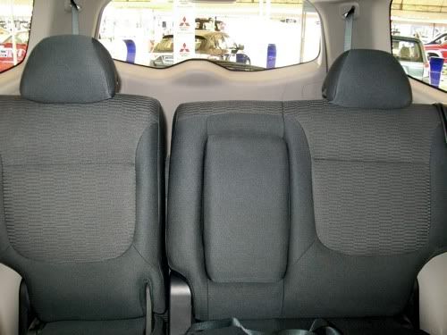 Another view of the rear passenger seats of a 2010 Mitsubishi Montero Sport Another view of the rear passenger seats of a 2010 Mitsubishi Montero Sport