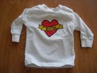 Love you Mom! 6 month size Valentine shirt