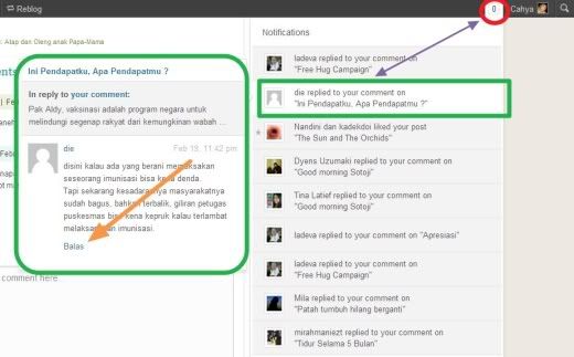 Navbar Notifikasi Komentar pada WordPress Navbar