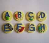 Alphabet letter magnets (Yellow or Green)