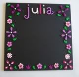 Personalized Floral Chalkboard