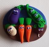 Evening Garden Party magnet from Polpette Clay