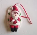 Rosy nosed Santa ornament