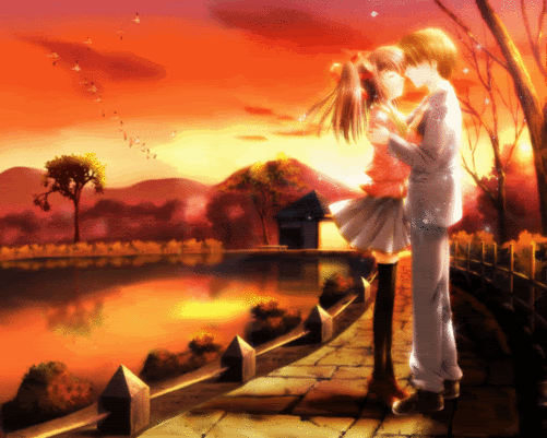 anime wallpaper kiss. Anime Couple Kiss Wallpaper