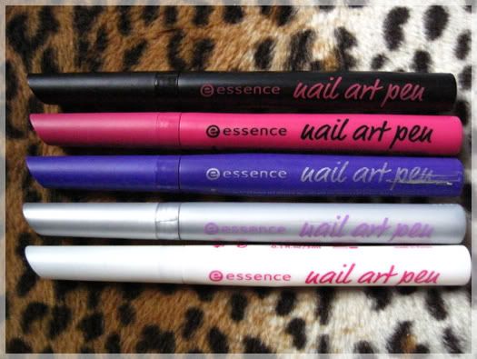 Essence Nail Art stampy set & pens. GOSH & 2true swatches