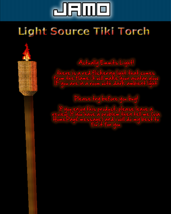 tiki torch product page