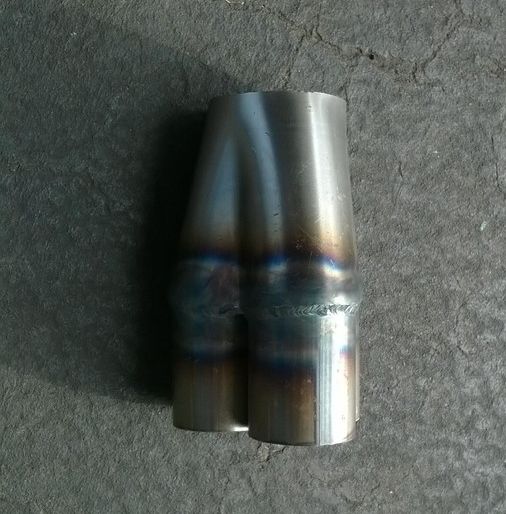 pie cut motorcycle exhaust