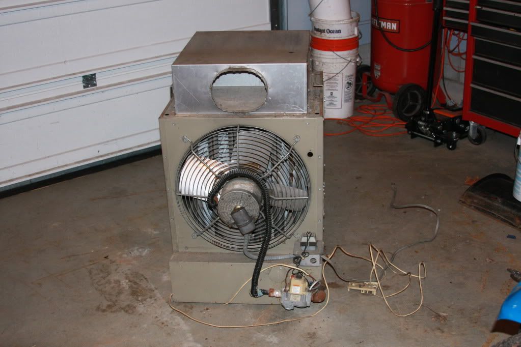 Janitrol WH150 garage furnace flue install Michigan Reefers