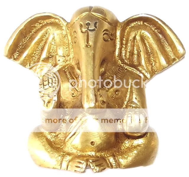 Hindu lord son of Shiva Ganesh brass statue (GN 152)  