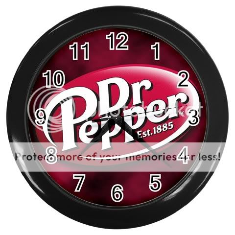 New Hot Dr Pepper Design Wall Clock Black