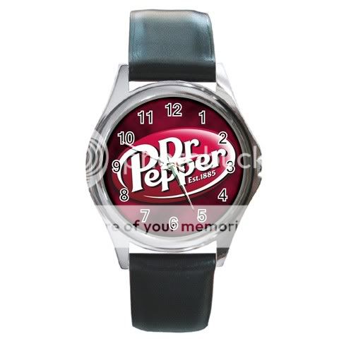 NEW* Optional Design DR PEPPER Soft Drinks Round Metal WATCH 