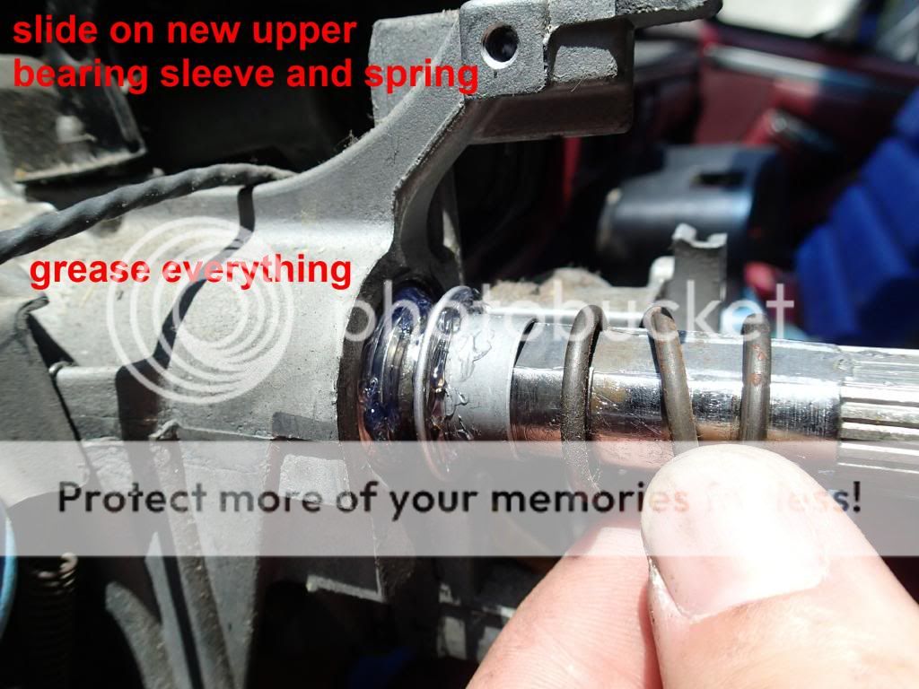 How to change 94/95 upper steering column bearing (sort of)