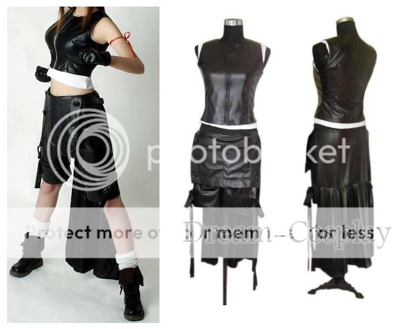 Final Fantasy TIFA Cosplay Costume Advent Child CUSTOM