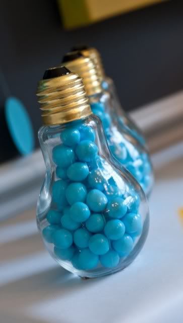 Lightbulb favors @ Kara's Party Ideas